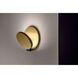 Gravy LED 4 inch Chrome with Brushed Brass Wall Sconce Wall Light in Chrome With Brass, Plug-in